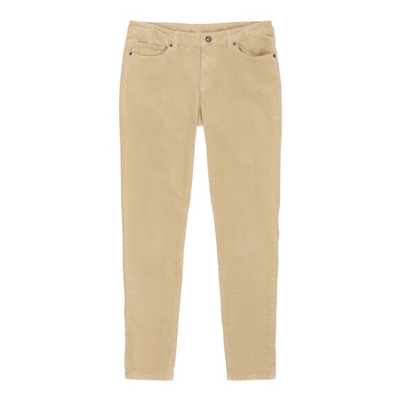Patagonia Fitted Corduroy Pants Organic Cotton Low Rise Slim Fit Khaki 24 - Picture 1 of 7